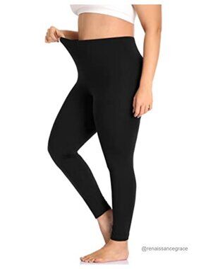Plus Size High Waist Stretchy Leggings Modal Cotton Soft Yoga Pants